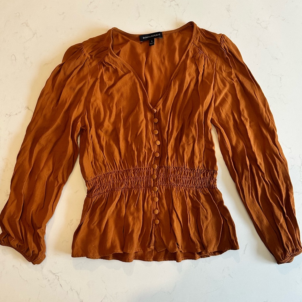 Peplum Long Sleeve Top